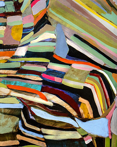 Vibrant Abstract Layers Art Print