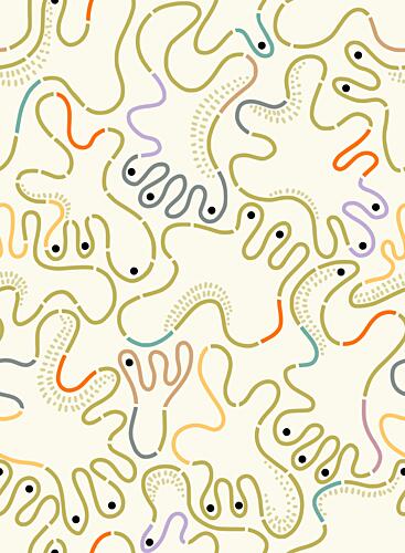 Playful Abstract Shapes Art Print