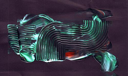Emerald Textured Flow Art Print