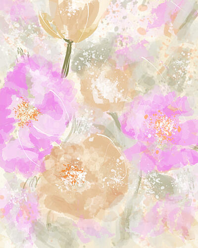 Pastel Pink Flowers Art Print