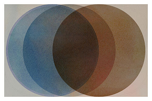 Overlapping Abstract Circles Art Print by cartissi