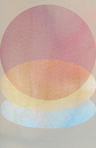 Layered Pastel Ovals Art Print by Cartissi