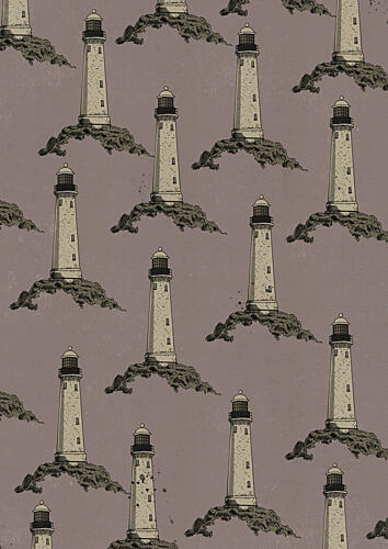 Nautical Lighthouse Pattern Art Print