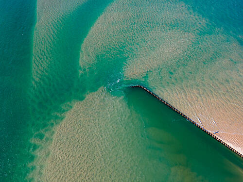 Aerial Ocean Patterns Art Print by Anna Kirchner