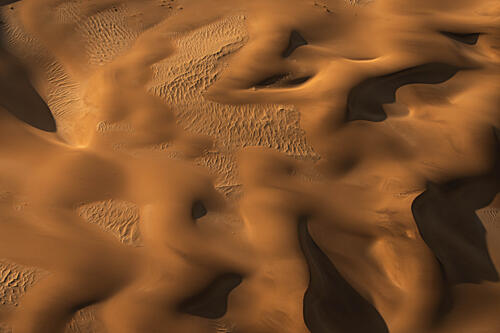 Golden Desert Dunes Gold Print
