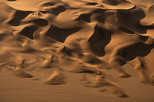 Golden Desert Dunes Gold Print