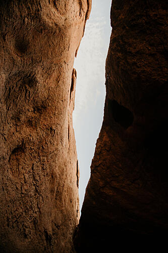 Sunlit Slot Canyon Art Print by Megan Shone