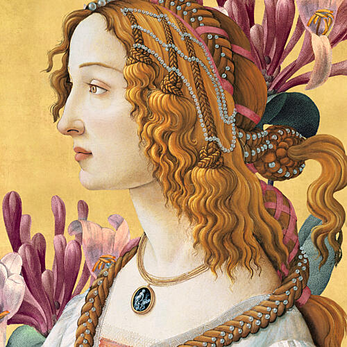 Golden Haired Renaissance Beauty Gold Print