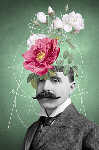 Gentlemans Floral Mind Art Print