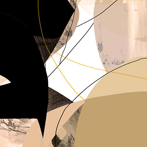 Modern Abstract Shapes Art Print by Cartissi