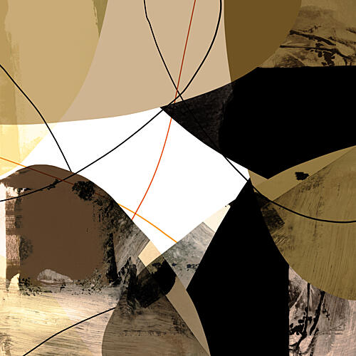 Neutral Abstract Layers Art Print by Cartissi