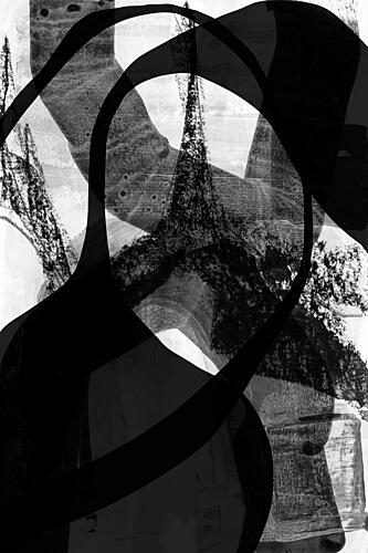 Dynamic Black Curves Art Print by Cartissi