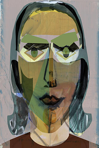 Geometric Woman Portrait Art Print