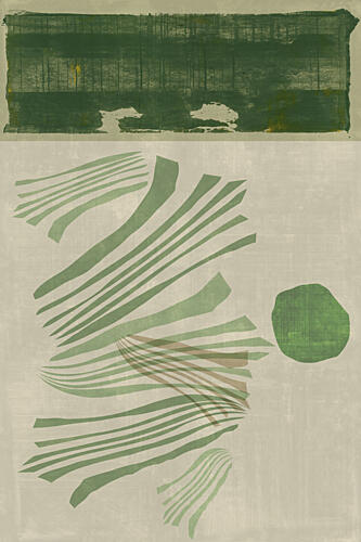 Green Abstract Landscape Art Print