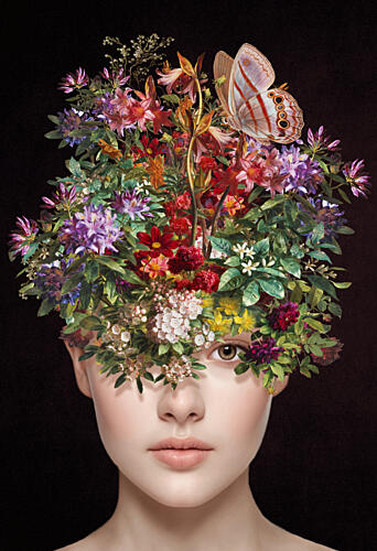 Woman in Bloom Art Print