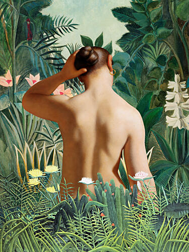 Serene Jungle Nude Art Print