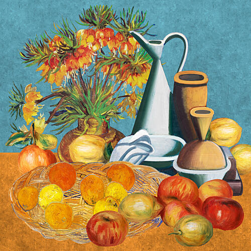 Vibrant Floral Still Life Art Print