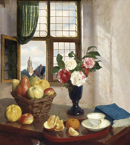 Sunlit Window Still Life Art Print