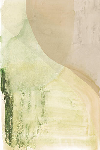 Serene Green Organic Flow Art Print by Cartissi