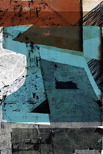 Layered Abstract Shapes Art Print by Cartissi