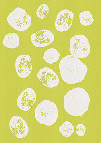 Organic Green Shapes Art Print