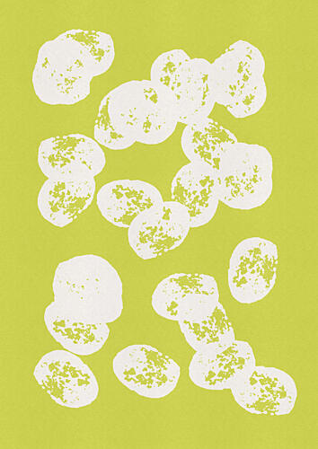 Lime Green Organic Forms Art Print