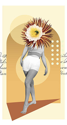 Surreal Flower Woman Art Print
