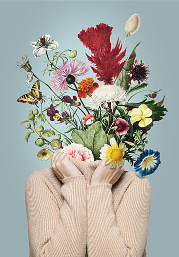 Floral Head Art Print