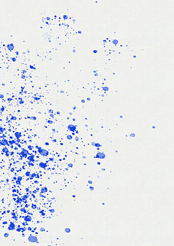Blue Paint Splatter Art Print