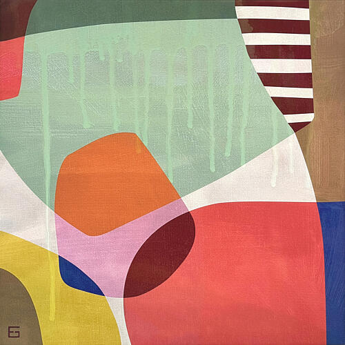 Overlapping Color Shapes Art Print