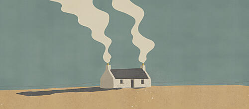 Cozy Cottage Smoke Art Print