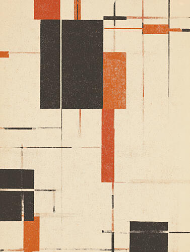 Modern Geometric Composition Art Print by Imaginative