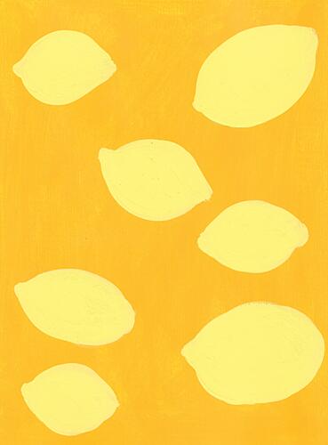 Zesty Yellow Lemons Art Print by Lerin Freyou