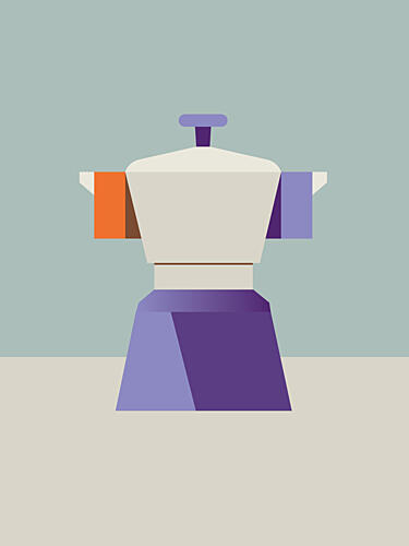 Minimalist Moka Pot Art Print by Daria Ivanovna