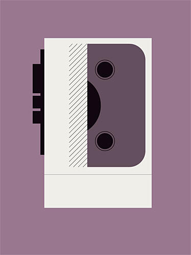 Retro Audio Cassette Art Print by Daria Ivanovna