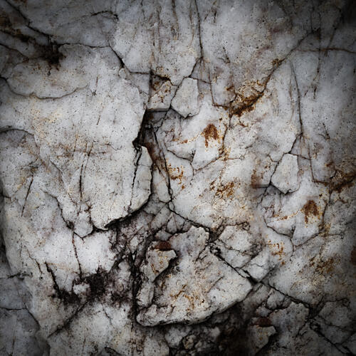 Cracked White Stone Art Print by Studio Meikle