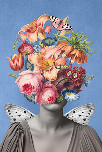 Vibrant Floral Muse Art Print