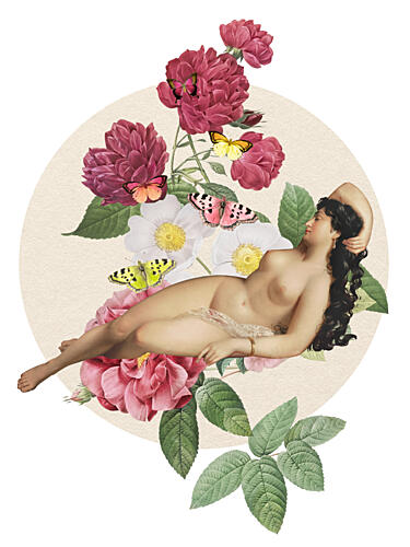 Serene Botanical Nude Art Print