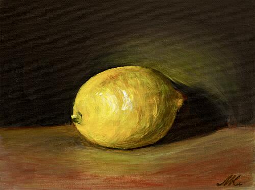 Bright Lemon Still Life Art Print