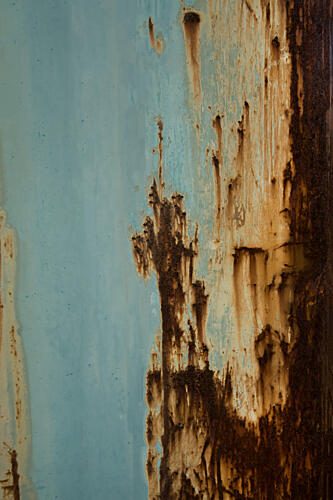 Weathered Blue Rust Art Print by Studio Meikle
