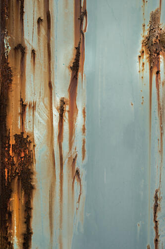 Rusted Blue Metal Texture Art Print by Studio Meikle