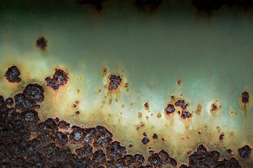 Green Rust Patina Art Print by Studio Meikle