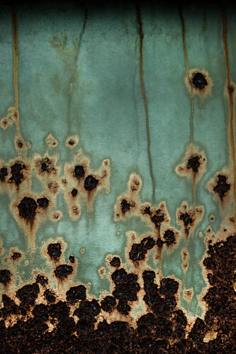 Teal Rust Patina Art Print by Studio Meikle