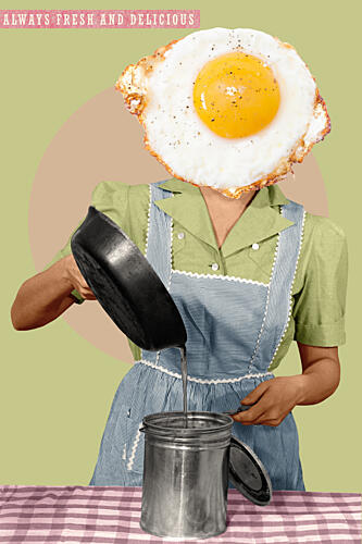 Fried Egg Kitchen Pop art reproduction