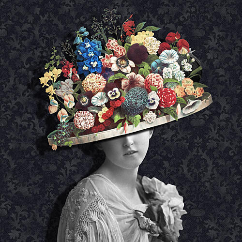 Elegant Floral Hat Art Print
