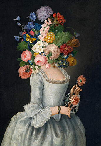 Whimsical Floral Lady Art Print