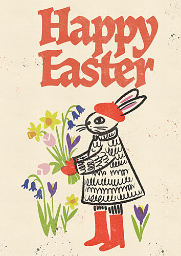 Happy Easter Bunny Art Print