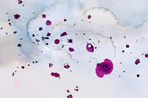 Ethereal Magenta Blooms Art Print by Miriam Stayte