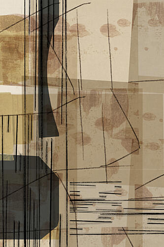Layered Neutral Abstract Art Print by Cartissi