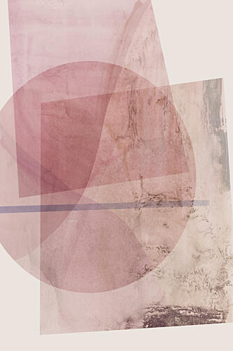 Abstract Pink Shapes Art Print by Cartissi